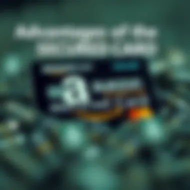 Graphic depicting the benefits of using the Amazon Secured Credit Card