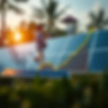 Graph depicting solar energy efficiency trends over time