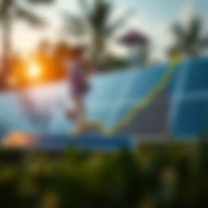 Graph depicting solar energy efficiency trends over time