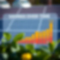 A detailed chart illustrating savings from solar panels over time