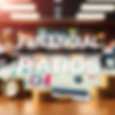 An illustration showcasing various financial ratios such as liquidity, profitability, and efficiency ratios.