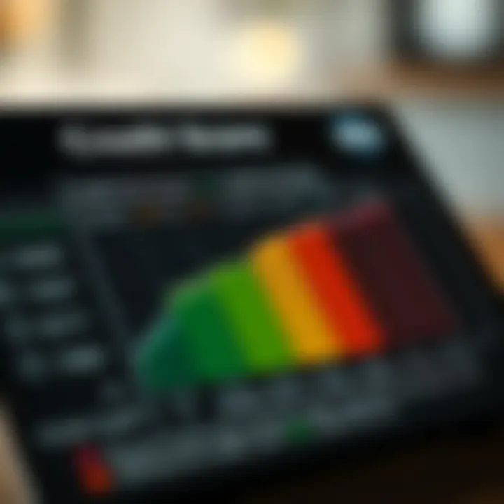 A chart illustrating credit score ranges
