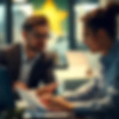 Business professional consulting a tax advisor