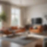 A beautifully staged living room showcasing modern décor