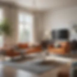 A beautifully staged living room showcasing modern décor