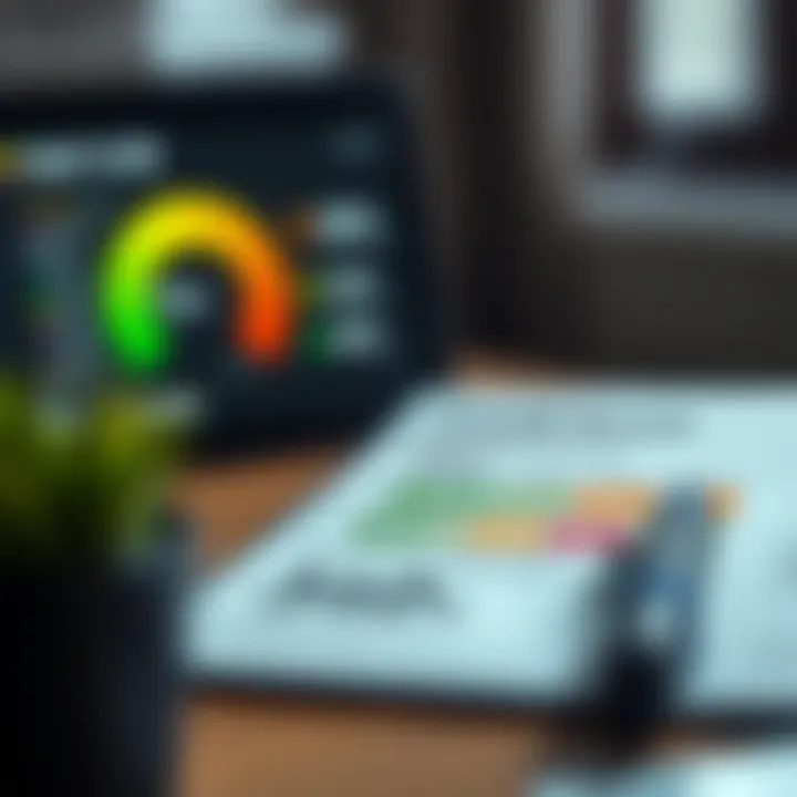 Visual representation of credit score evaluation