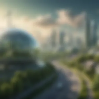 Envisioning a Sustainable Future with Green Energy A futuristic city powered by renewable energy sources.