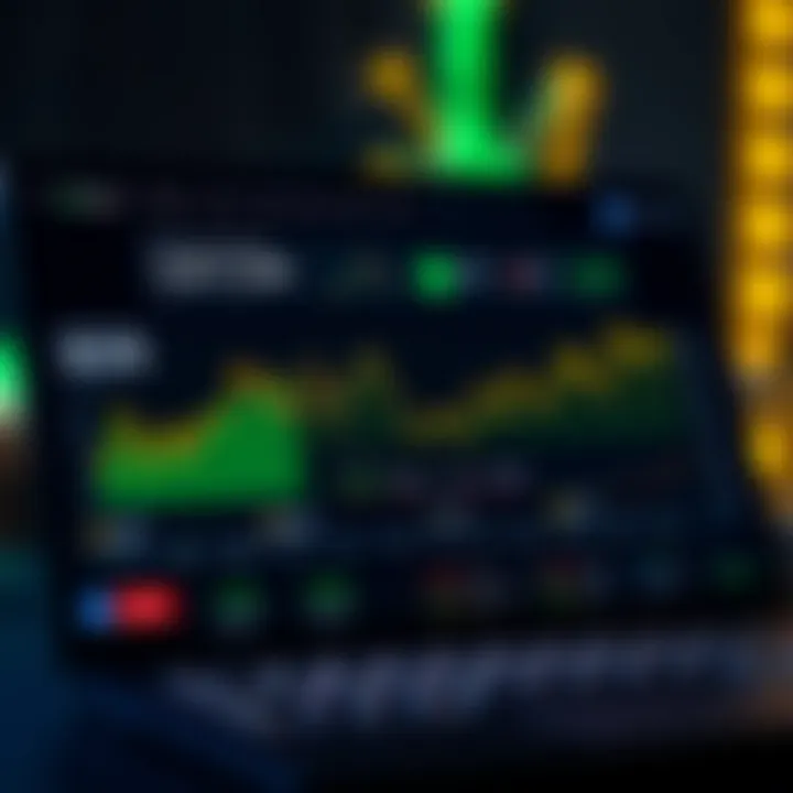 Dashboard of a cryptocurrency tracking application