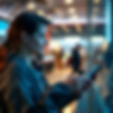 User navigating through mobile banking app