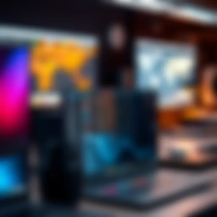 Innovative Technology Workspace Close-up of innovative technology workspace with modern gadgets