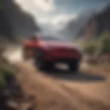 Tesla All-Wheel Drive SUV in action on a rugged terrain