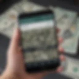 An overview of cash earning apps on a smartphone screen