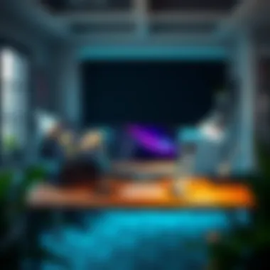 Innovative Workspace for Remote Productivity Creative workspace setup