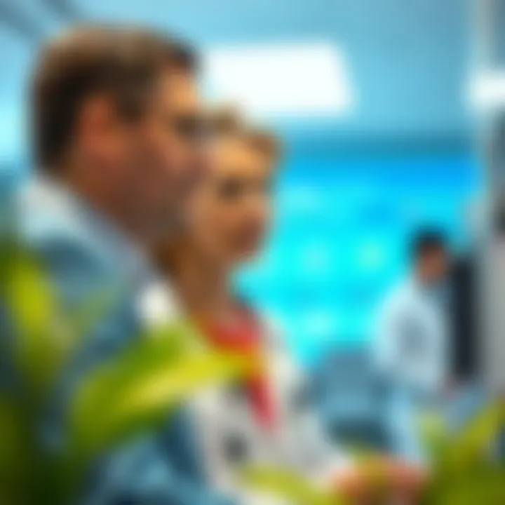 Healthcare Administration Leadership A professional overseeing healthcare operations