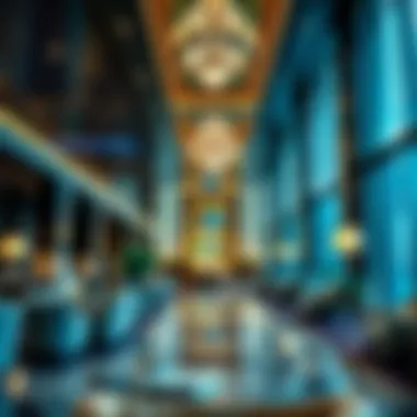 Hospitality Management Excellence A luxurious hotel lobby showcasing hospitality management