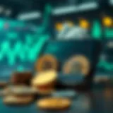 A futuristic digital wallet interface displaying various cryptocurrencies and cash.