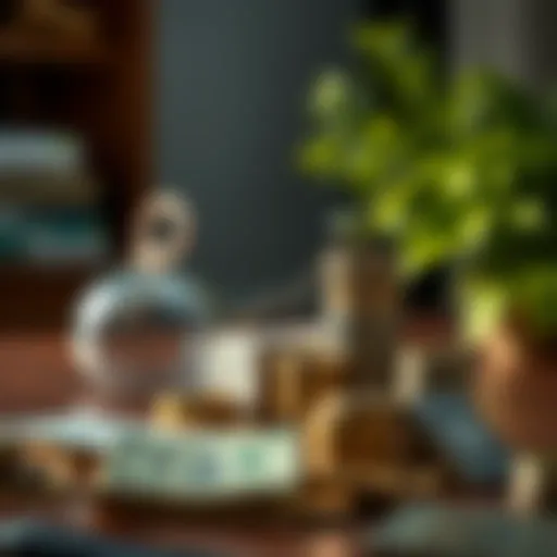 Concept of financial growth with investments