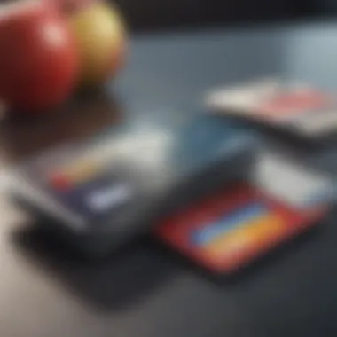 Visual representation of various credit cards linked to Apple Pay