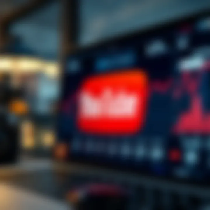 Visual representation of YouTube analytics dashboard showcasing view counts.