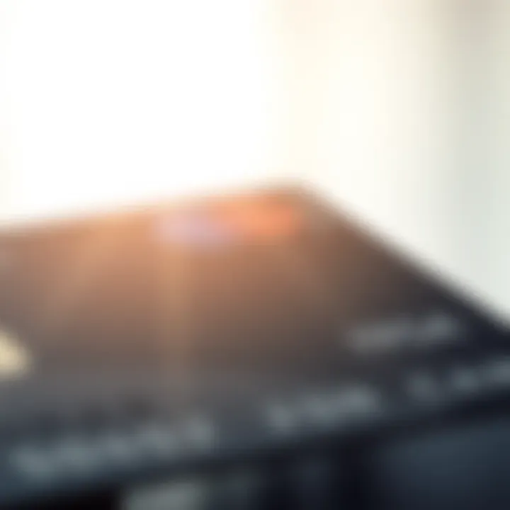 A close-up of a credit card highlighting its benefits