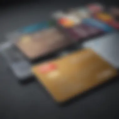 Visual representation of different credit cards