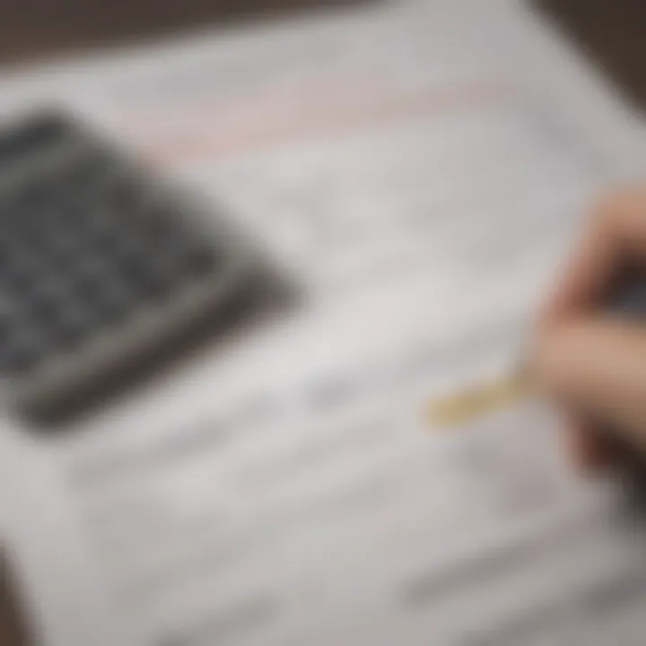 A calculator and financial documents highlighting financial assessment