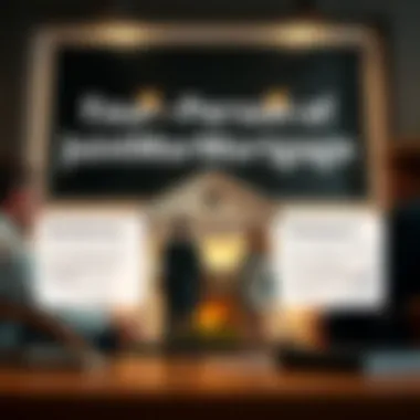 Visual analysis of the benefits and challenges of a joint mortgage with four individuals.