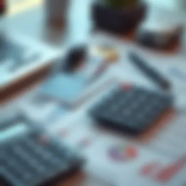 Financial Analysis for Retaining a Lease A calculator and financial documents on a desk, symbolizing financial analysis