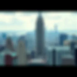 Skyline view of luxury condominiums in NYC