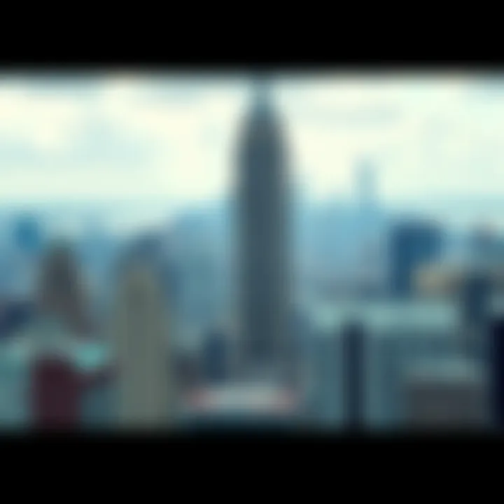 Skyline view of luxury condominiums in NYC