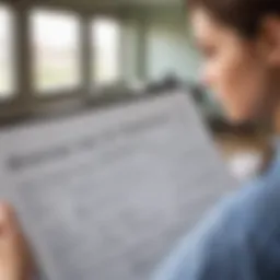 A registered nurse reviewing professional liability insurance documents