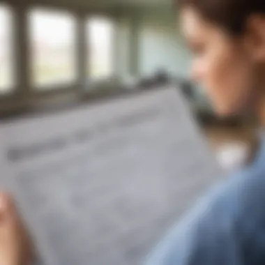 A registered nurse reviewing professional liability insurance documents