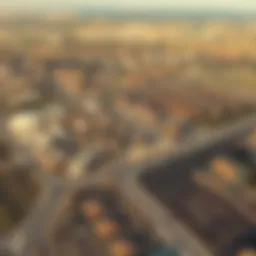 Aerial view of vast land showcasing potential for development