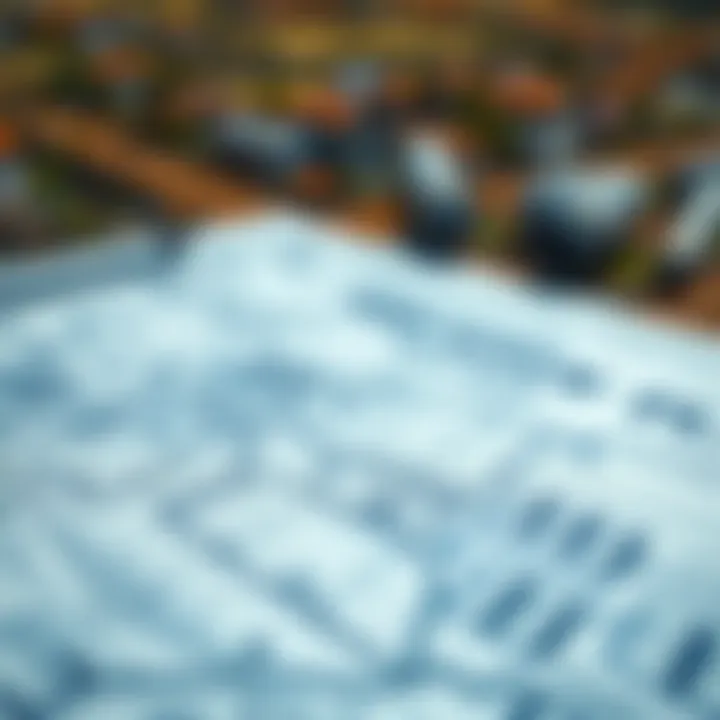 Strategic Planning for Land Use Blueprint and architectural plans for land development