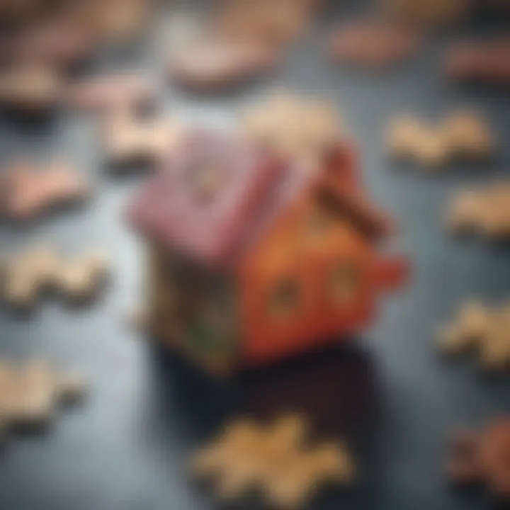 An alternative strategy for selling a home represented by a puzzle piece