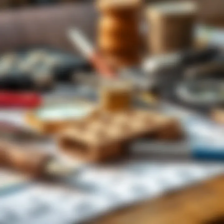 Tools for Strategic Financial Planning Diverse financial tools arranged for strategic planning