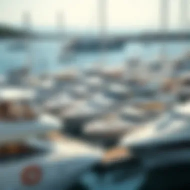 Diverse range of yachts at a marina