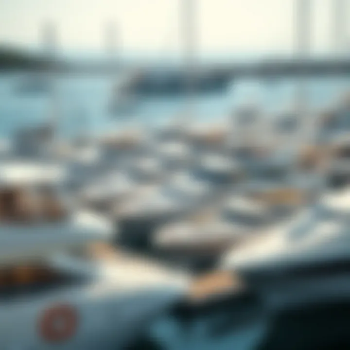 Diverse range of yachts at a marina