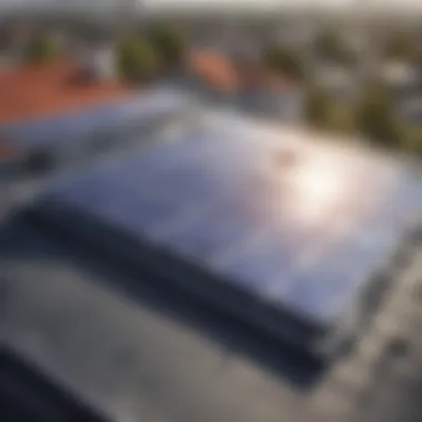 Solar panel installation on a modern home roof