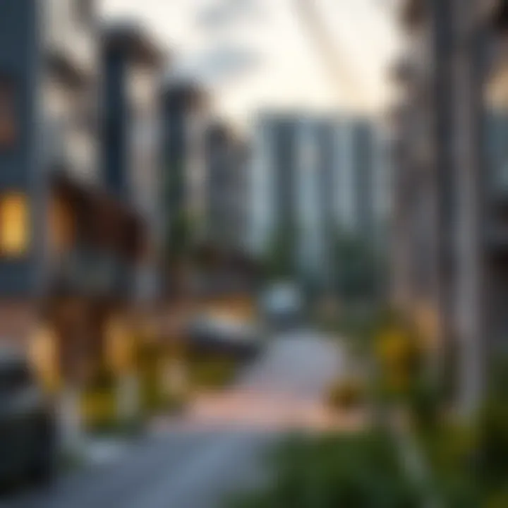 A modern residential area illustrating property development impacts