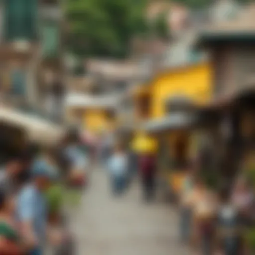 Cultural Richness in Neighborhoods A vibrant neighborhood showcasing diverse cultural elements