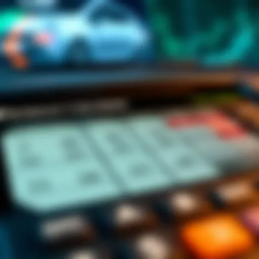 A detailed view of a car finance calculator displaying various loan options