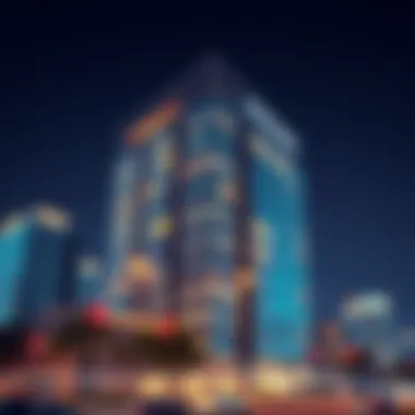 A modern office building representing corporate real estate investments