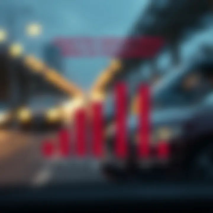 Graph comparing USAA used car interest rates with competitors